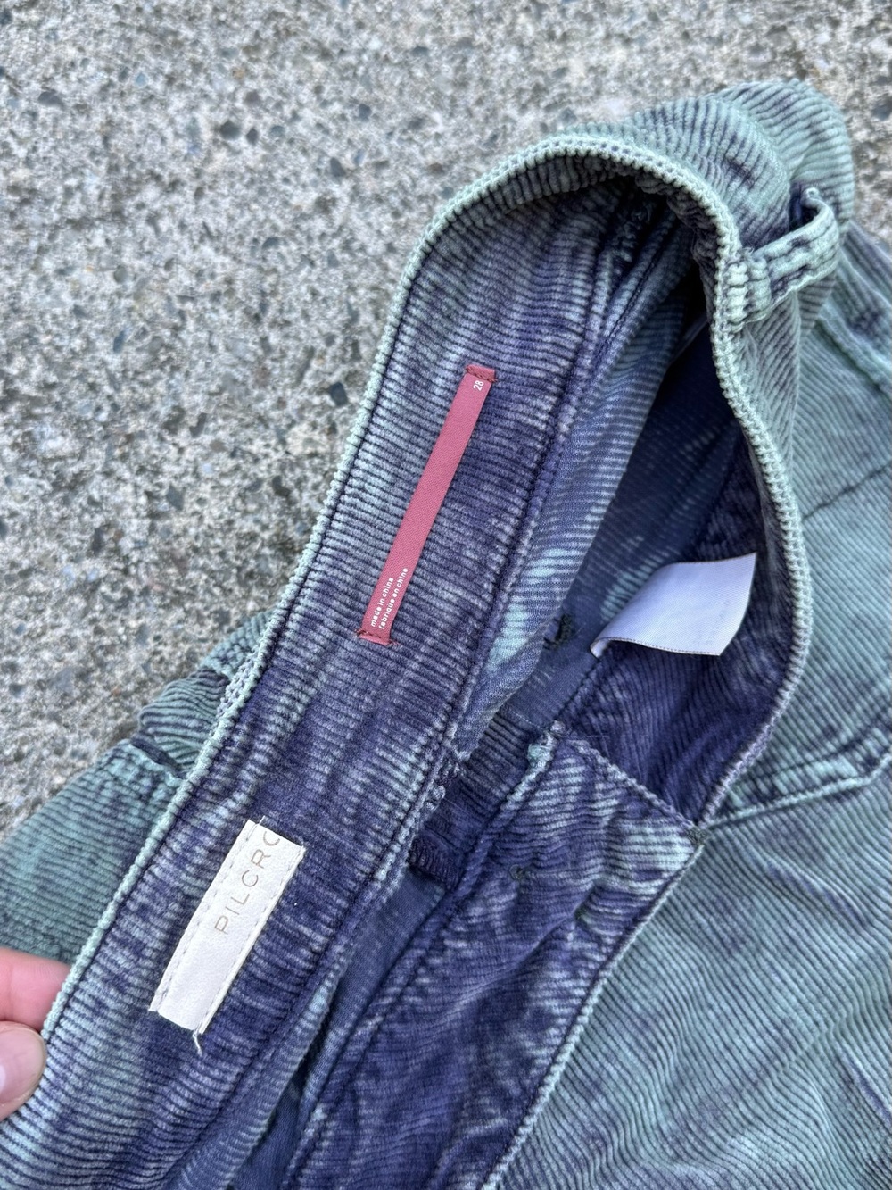 Anthropologie The Wanderer Corduroy Utility Pants Light Green Sage Size 28 - Picture 7 of 13